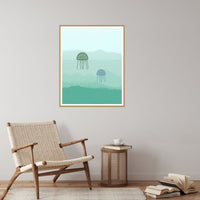 Irish Coast Gradient Sky – Premium Gradient Sky Wall Art Print — Reading nook