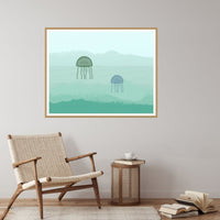 Irish Coast Gradient Sky – Premium Gradient Sky Wall Art Print — Reading nook