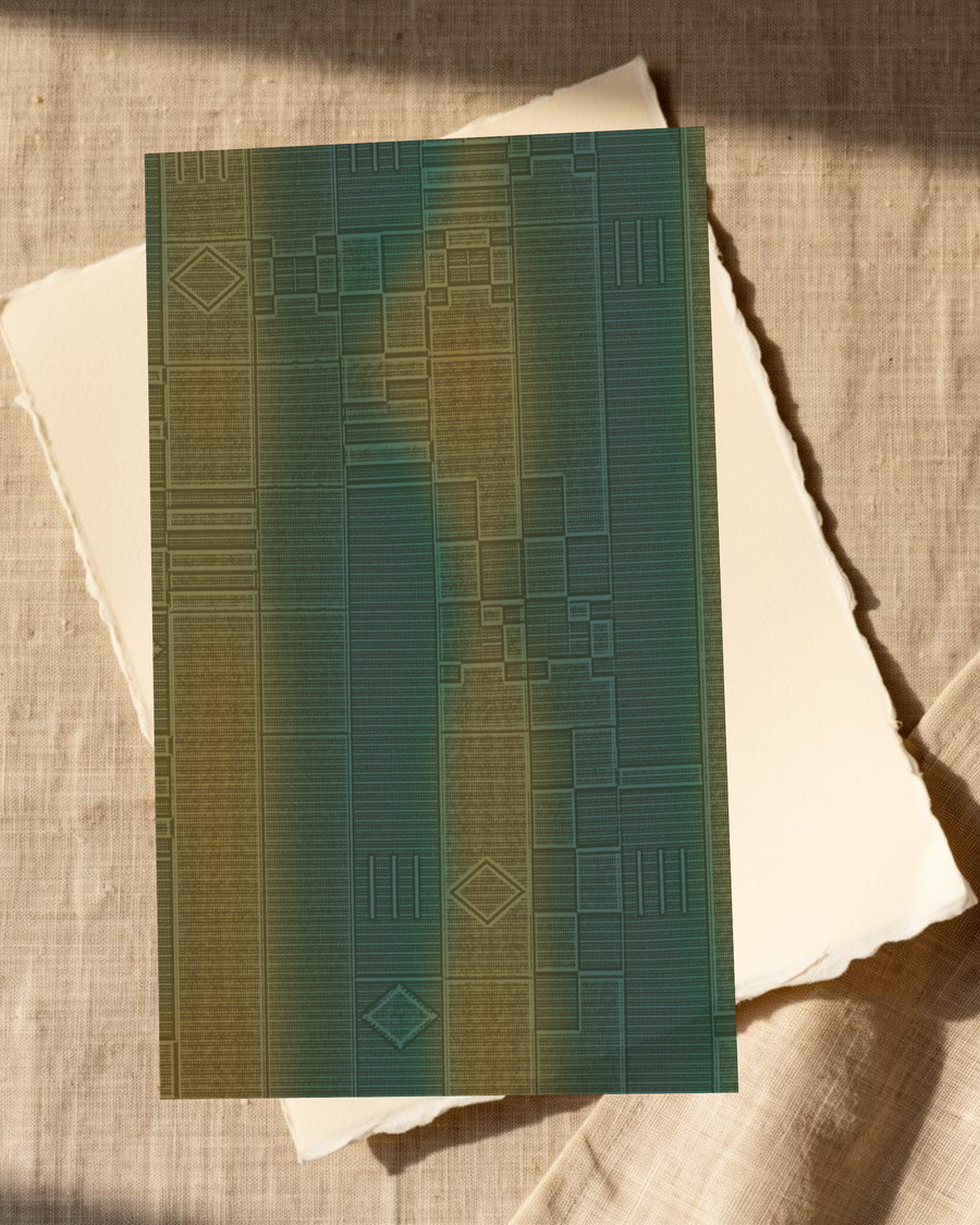 Kente Line Art Organic Texture Wall Art — room scene
