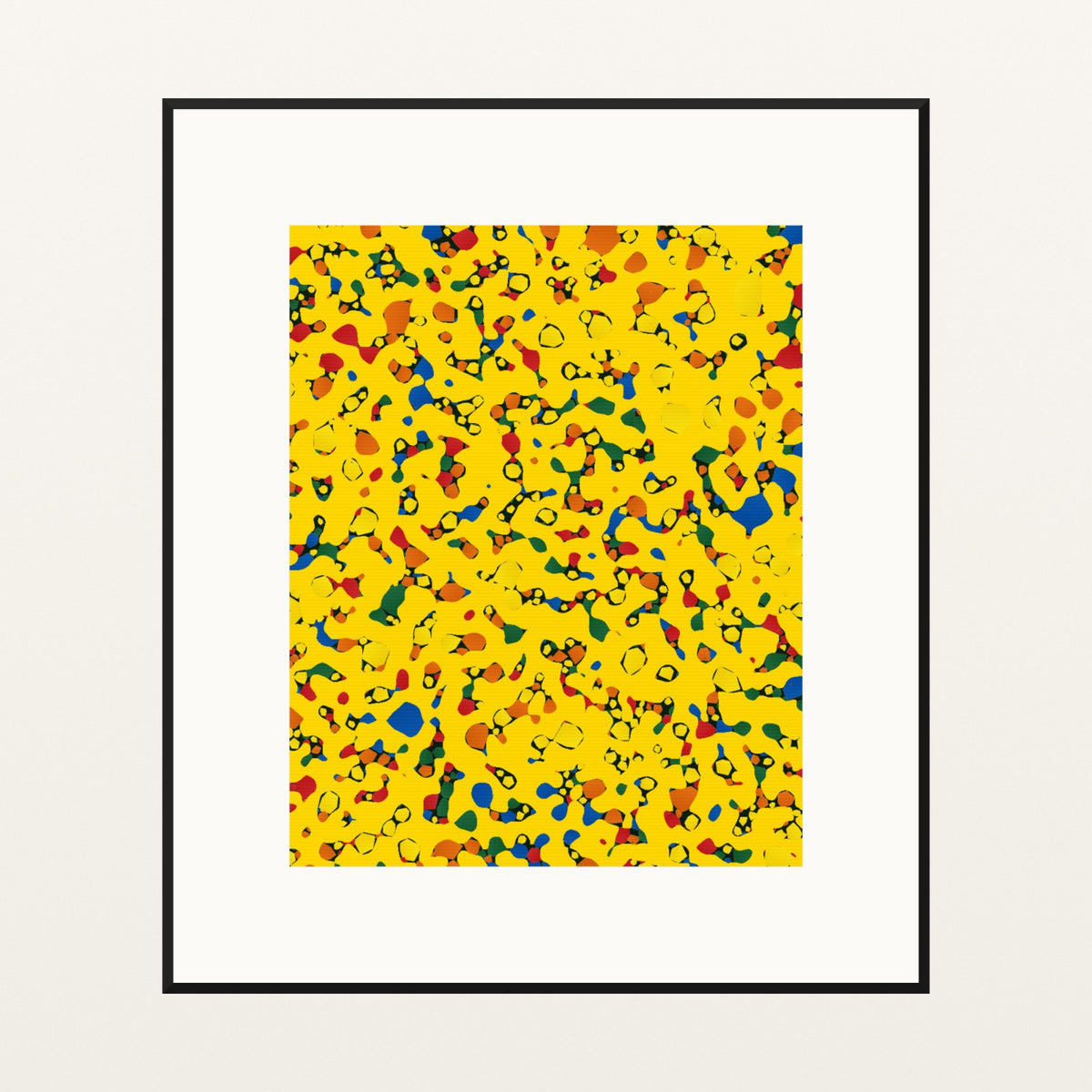 Kente Gold Terrazzo – Signed 50-Edition Giclée Print for Gallery Walls — Black gallery mat