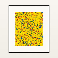 Kente Gold Terrazzo – Signed 50-Edition Giclée Print for Gallery Walls — Black gallery mat