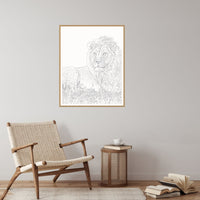 Lavender & Sage Etched Line Art – Signed 50-Edition Giclée Print for Gallery Walls — Reading nook