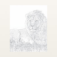 Lavender & Sage Etched Line Art – Signed 50-Edition Giclée Print for Gallery Walls — Unframed flat preview