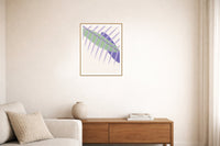 Lavender & Sage Ombré Gradient – Signed 50-Edition Giclée Print for Gallery Walls — Living room lifestyle