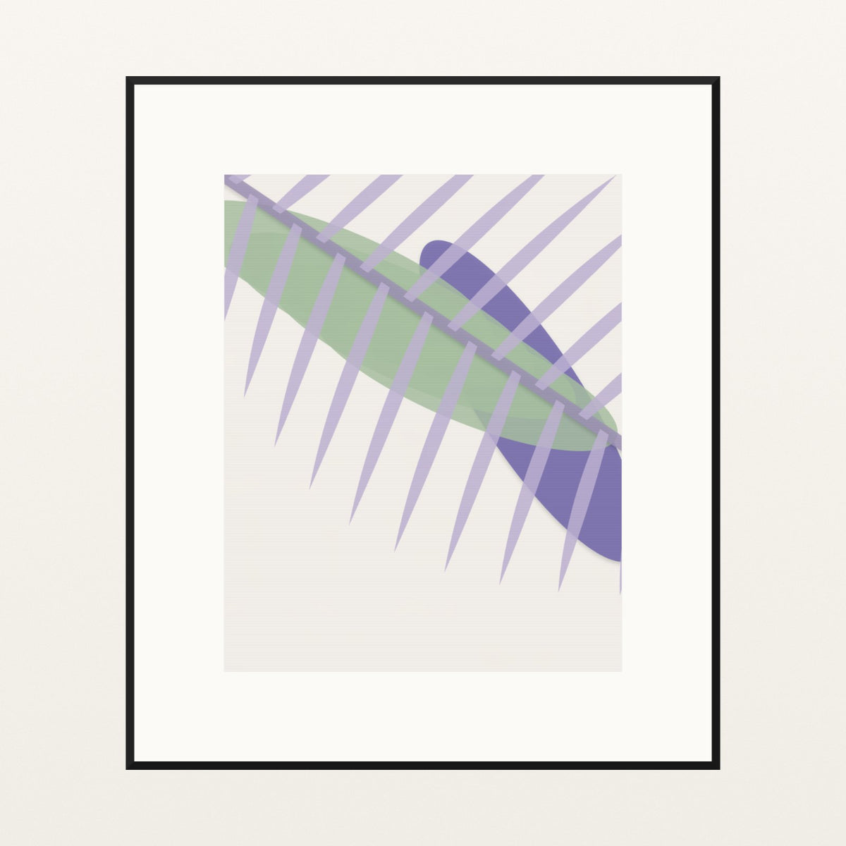 Lavender & Sage Ombré Gradient – Signed 50-Edition Giclée Print for Gallery Walls — Black gallery mat