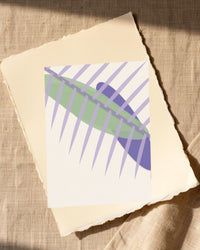 Lavender & Sage Ombré Gradient – Signed 50-Edition Giclée Print for Gallery Walls — Paper/edge detail