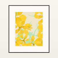 Lemon Zest Ombré Gradient – Premium Ombré Gradient Wall Art Print — Black gallery mat