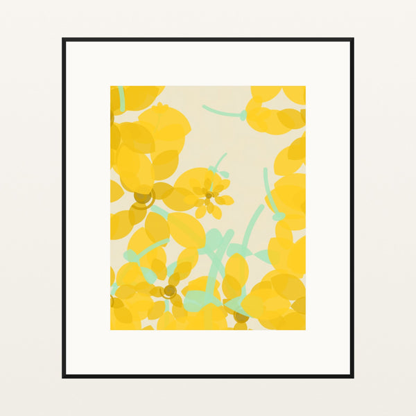 Lemon Zest Ombré Gradient – Premium Ombré Gradient Wall Art Print — Black gallery mat