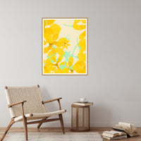 Lemon Zest Ombré Gradient – Premium Ombré Gradient Wall Art Print — Reading nook