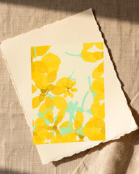 Lemon Zest Ombré Gradient – Premium Ombré Gradient Wall Art Print — Paper/edge detail