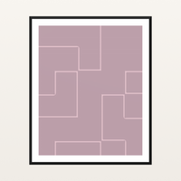 Soft Pastel Geometric Line Wall Art
