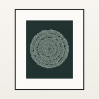 Monochrome Abstract Wave – Signed 50-Edition Giclée Print for Gallery Walls — Black gallery mat