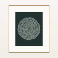 Monochrome Abstract Wave – Signed 50-Edition Giclée Print for Gallery Walls — Natural gallery mat
