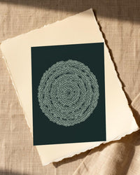 Monochrome Abstract Wave – Signed 50-Edition Giclée Print for Gallery Walls — Paper/edge detail