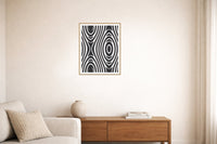 Monochrome Marble Swirl – Signed 50-Edition Giclée Print for Gallery Walls — Living room lifestyle