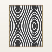 Monochrome Marble Swirl – Signed 50-Edition Giclée Print for Gallery Walls — Floating natural frame