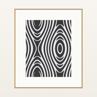 Monochrome Marble Swirl – Signed 50-Edition Giclée Print for Gallery Walls — Natural gallery mat