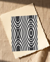 Monochrome Marble Swirl – Signed 50-Edition Giclée Print for Gallery Walls — Paper/edge detail