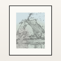 Monochrome Etched Line Art  – Giclée Print for Gallery Walls