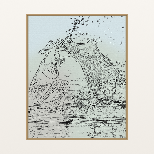 Monochrome Etched Line Art  – Giclée Print for Gallery Walls