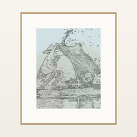 Monochrome Etched Line Art  – Giclée Print for Gallery Walls