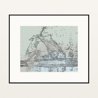 Monochrome Etched Line Art  – Giclée Print for Gallery Walls