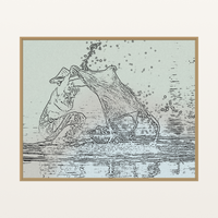 Monochrome Etched Line Art  – Giclée Print for Gallery Walls
