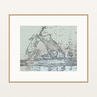 Monochrome Etched Line Art  – Giclée Print for Gallery Walls