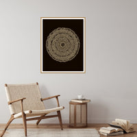 Mudcloth Earth Abstract Wave – Signed 50-Edition Giclée Print for Gallery Walls — Reading nook