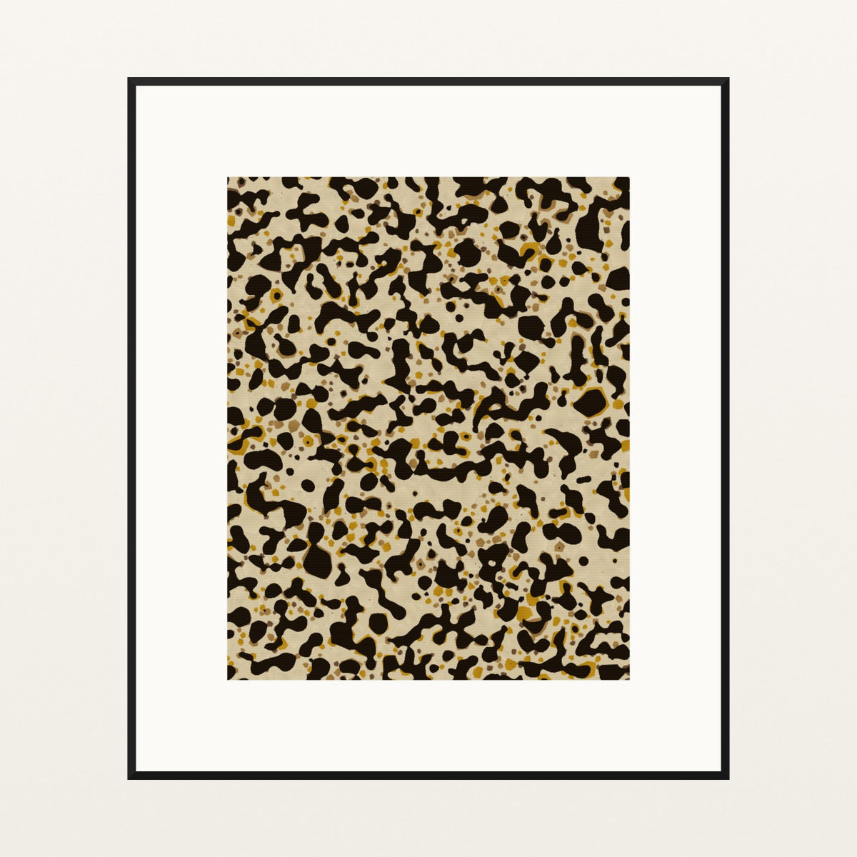 Mudcloth Earth Terrazzo – Signed 50-Edition Giclée Print for Gallery Walls — Black gallery mat