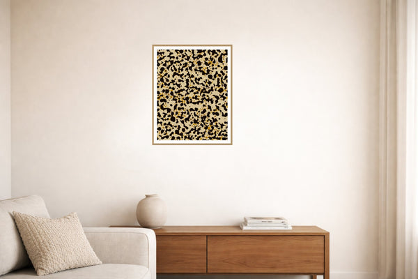 Mudcloth Earth Terrazzo – Signed 50-Edition Giclée Print for Gallery Walls — Living room lifestyle