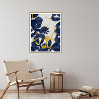 Navy & Mustard Ombré Gradient – Premium Ombré Gradient Wall Art Print — Reading nook