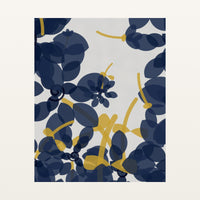 Navy & Mustard Ombré Gradient – Premium Ombré Gradient Wall Art Print — Unframed flat preview