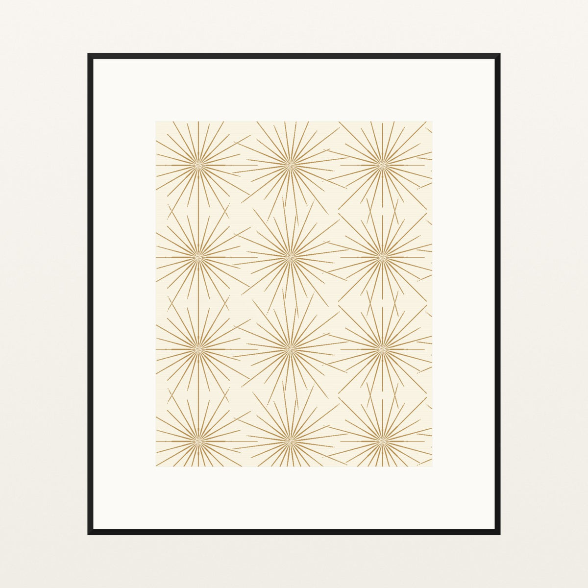 Ochre Wash Art Deco – Limited Edition Art Deco Art Print — Black gallery mat