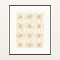 Ochre Wash Art Deco – Limited Edition Art Deco Art Print — Black gallery mat