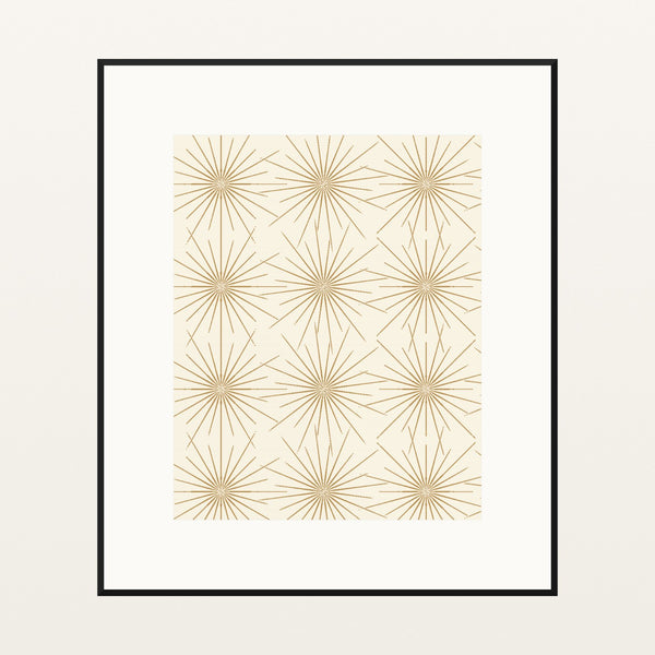 Ochre Wash Art Deco – Limited Edition Art Deco Art Print — Black gallery mat