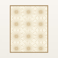 Ochre Wash Art Deco – Limited Edition Art Deco Art Print — Floating natural frame