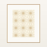 Ochre Wash Art Deco – Limited Edition Art Deco Art Print — Natural gallery mat
