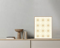 Ochre Wash Art Deco – Limited Edition Art Deco Art Print — Grey wall with bowl