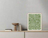 Olive Grove Botanical – Signed 50-Edition Giclée Print for Gallery Walls — Grey wall with bowl