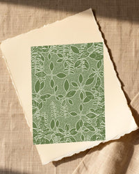 Olive Grove Botanical – Signed 50-Edition Giclée Print for Gallery Walls — Paper/edge detail