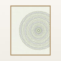 Olive Grove Geometric – Signed 50-Edition Giclée Print for Gallery Walls — Floating natural frame