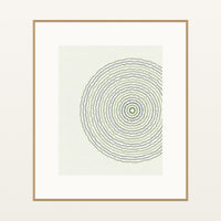 Olive Grove Geometric – Signed 50-Edition Giclée Print for Gallery Walls — Natural gallery mat