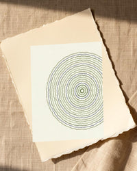 Olive Grove Geometric – Signed 50-Edition Giclée Print for Gallery Walls — Paper/edge detail