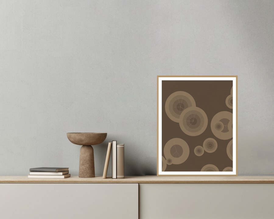 Natural Fiber Adire Organic Texture Wall Art – Signed 50-Edition Giclée — room scene