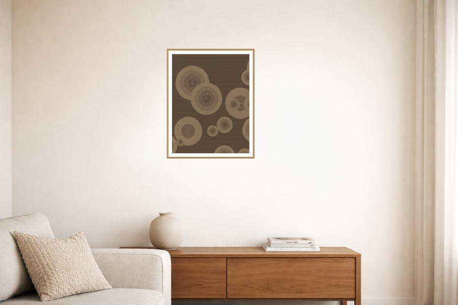 Natural Fiber Adire Organic Texture Wall Art – Signed 50-Edition Giclée — room scene