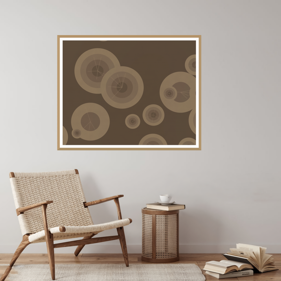 Natural Fiber Adire Organic Texture Wall Art – Signed 50-Edition Giclée — room scene