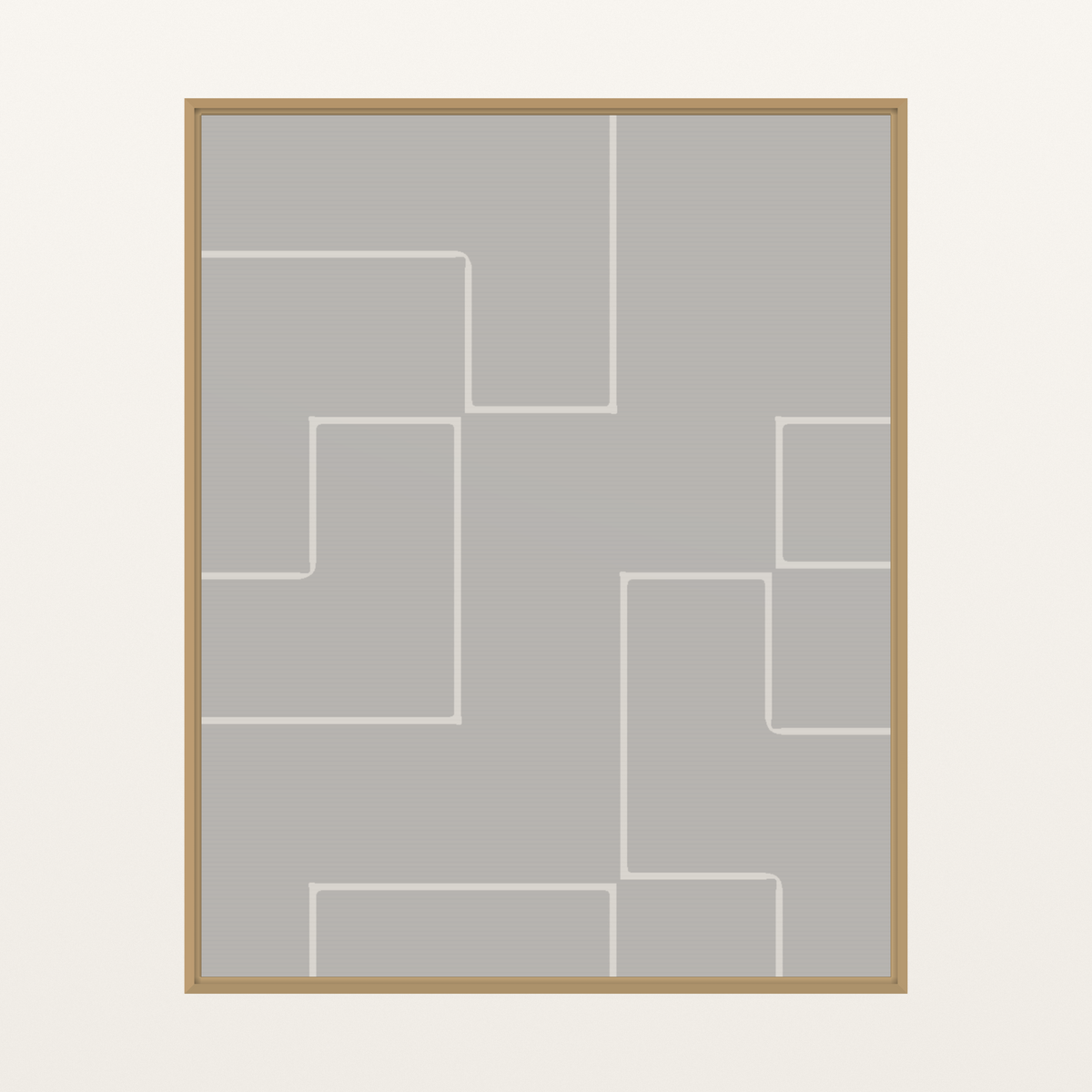 Oyster Shell Geometric Line Wall Art