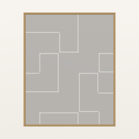 Oyster Shell Geometric Line Wall Art