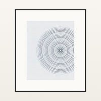 Payne's Grey Geometric – Signed 50-Edition Giclée Print for Gallery Walls — Black gallery mat